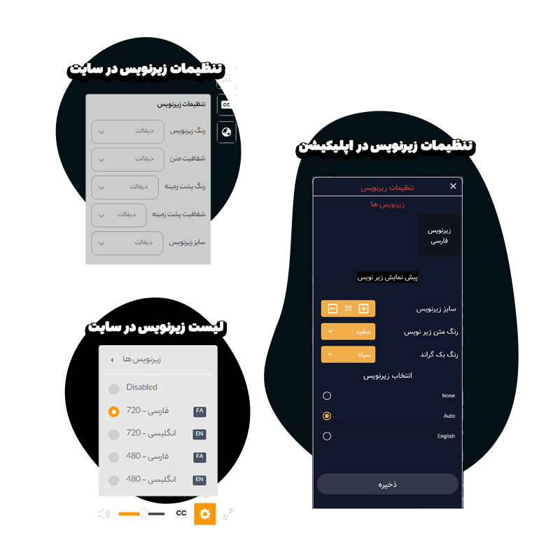 تغییر زیرنویس فارسی و انگلیسی در پلیر سناریو